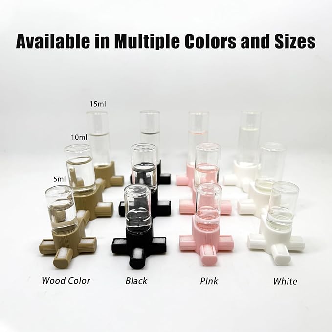 Jumping Spider Water Dispenser, Magnetic Hanging Feeder,Suitable for Jumping Spiders,Tarantulas, Praying Mantises,Arboreal Animals, and Other Small Animal Enclosure Accessories (Black, 15ML)