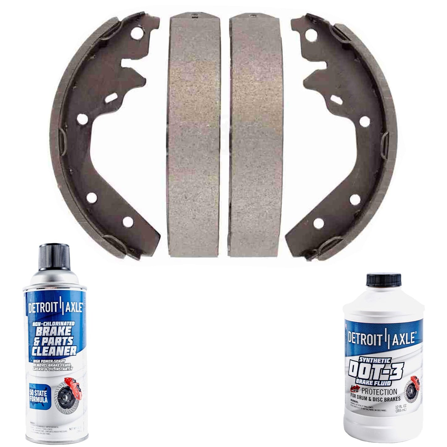 Detroit Axle - Rear Brake Shoe for Dodge Charge Chrysler Town & Country LeBaron Plymouth Neon Horizon, Semi-Metallic Brake Shoes