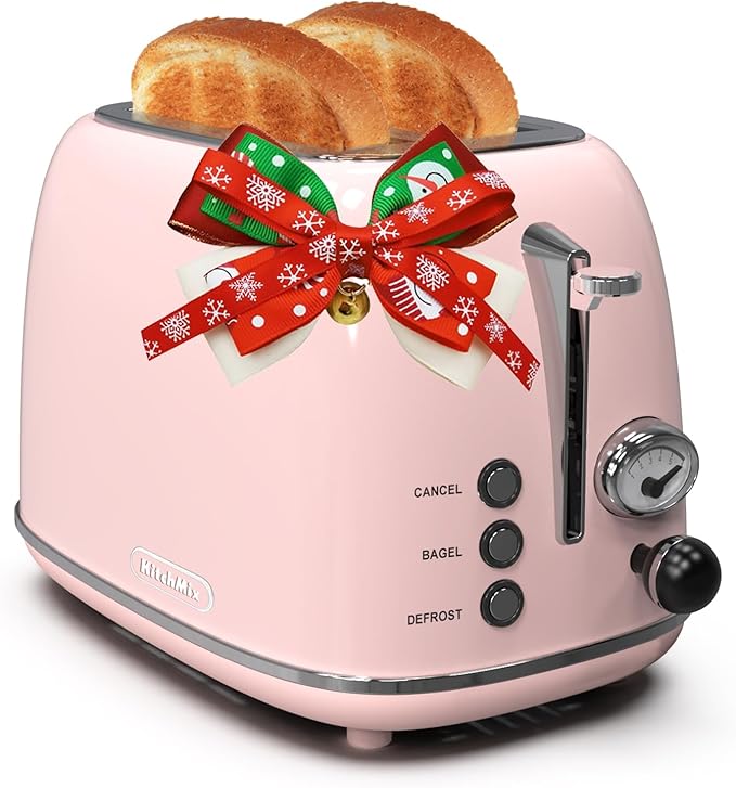 Toaster 2 slice, Retro Stainless Steel Toaster