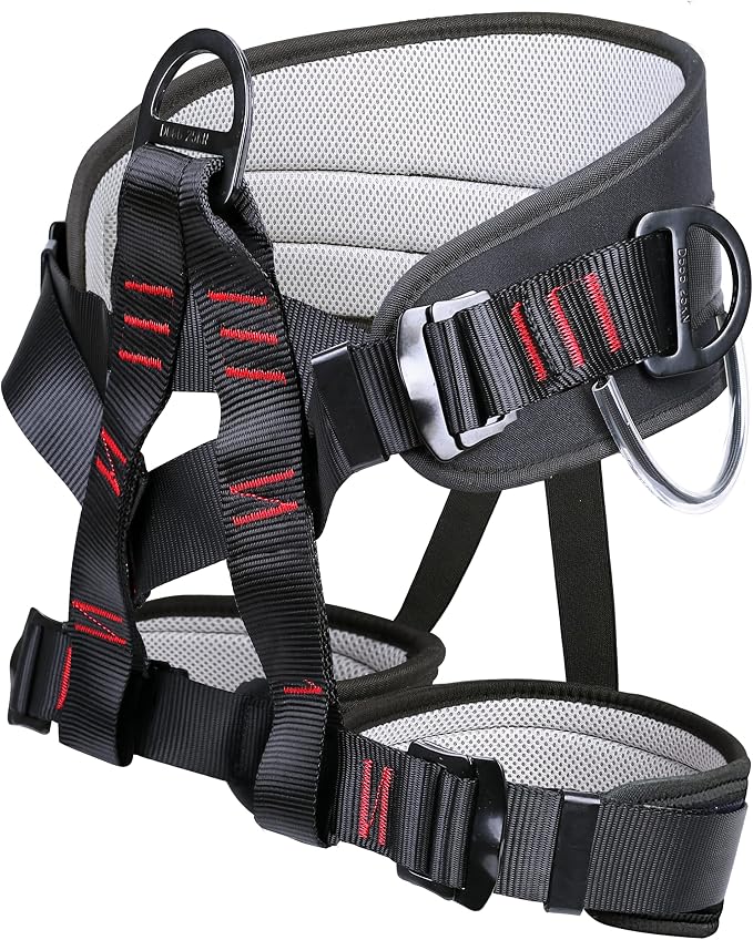 Adjustable Thickness Climbing Harness Half Body Harnesses for Fire Rescuing Caving Rock Climbing Rappelling Tree Protect Waist Safety Belts