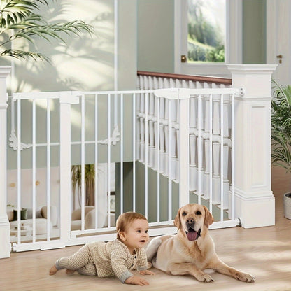 Effortless Installation And Convenient Passage The Baby And Dog Gate With Auto-Close Feature