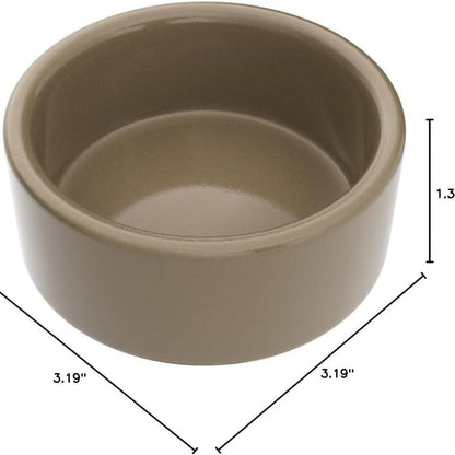 Ceramic Pet Hamster Bowl, Brown