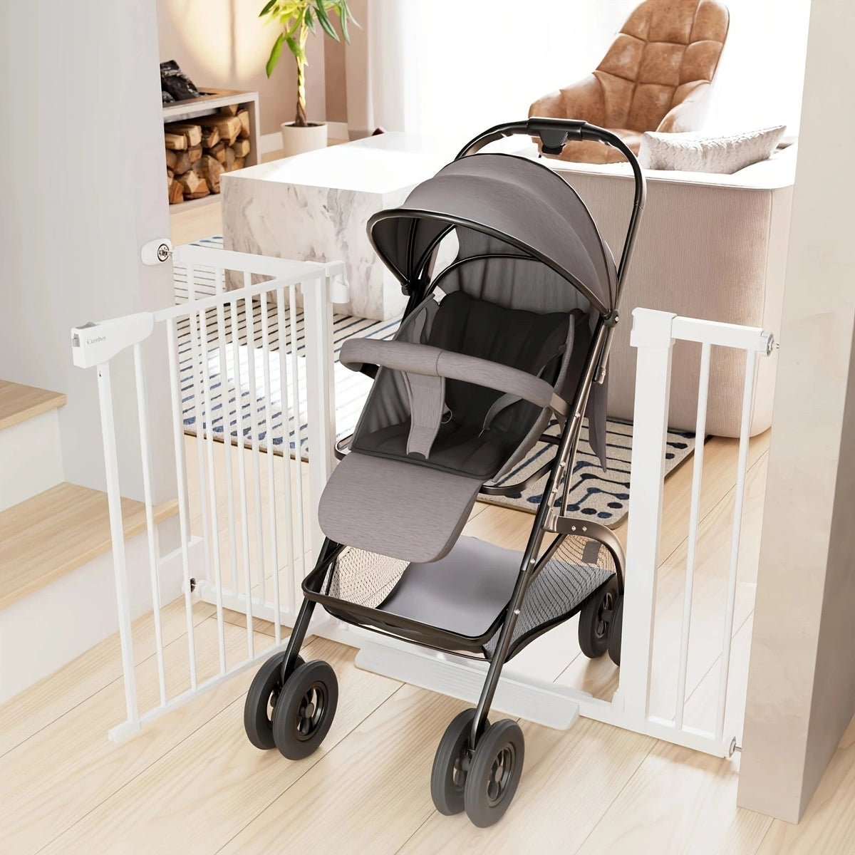 Effortless Installation And Convenient Passage The Baby And Dog Gate With Auto-Close Feature