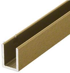 Brixwell SDCD38ABRS-CCP36-XCP10 Antique Brass 3/8" Fixed Panel Shower Door Deep