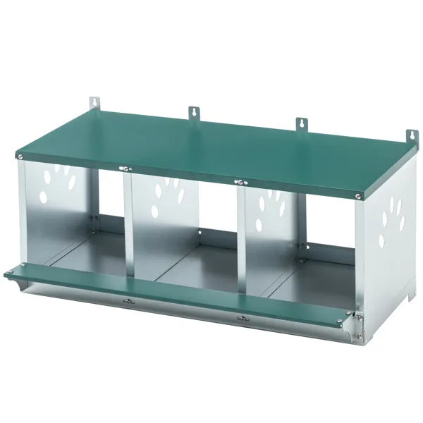 Metal Nesting Boxes For Chicken,3 Compartment Nesting Box,Galvanized Steel Nesting Boxes For Hens, Easy To Assemble