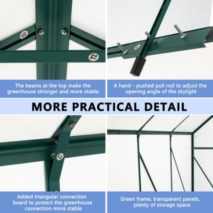 Green-6 X 8 FT Outdoor Patio Greenhouse