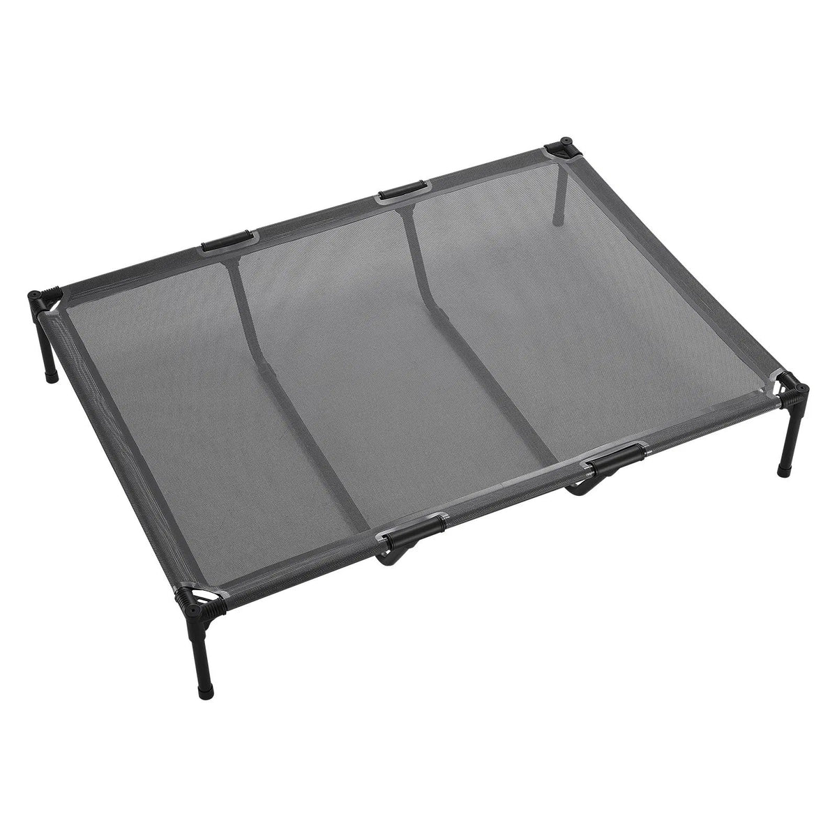 Elevated Dog Bed For Large Dogs XL, Raised Dog Cot With Heavy Duty Steel Frame, Breathable Teslin Mesh Cooling Dog Bed, Indoor & Outdoor Portable Hammock Pet Bed, Grey