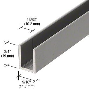 Brixwell SDCD38AB-CCP23-XCP5 Brushed Anodized 3/8" Fixed Panel Shower Door Deep