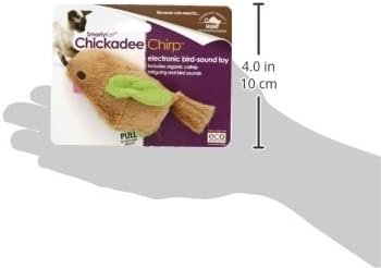 SmartyKat Chickadee Chirp Electronic Sound Cat Toy, Contains Catnip, Battery Powered - Light Brown, One Size
