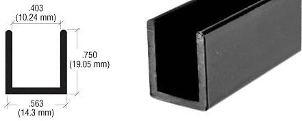 Brixwell SDCD38GM-CCP18-XCP10 Gun Metal 3/8" Fixed Panel Shower Door Deep