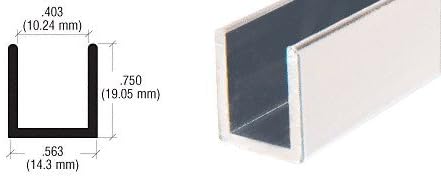 Brixwell SDCD38AB-CCP23-XCP5 Brushed Anodized 3/8" Fixed Panel Shower Door Deep
