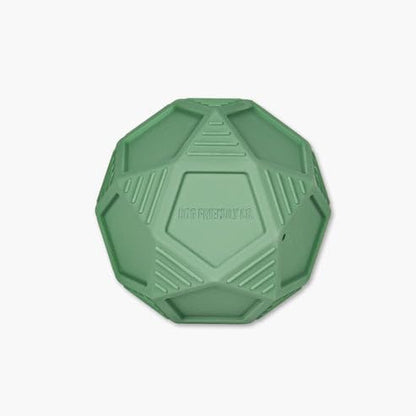 Dog Friendly Co. Penta Ball | Dog Treat Ball | Durable Treat Dispensing Toy | Heavy-Duty Silicone | Mentally & Physically Stimulating Play for All Breeds | Dark Green | Medium