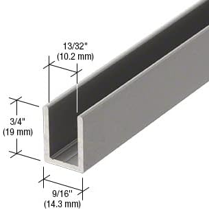 Brixwell SDCD38AB-CCP18-XCP10 Brushed Anodized 3/8" Fixed Panel Shower Door