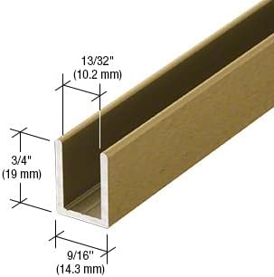 Brixwell SDCD38ABRS-CCP36 Antique Brass 3/8" Fixed Panel Shower Door Deep