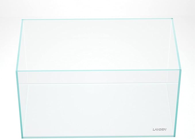 LANDEN 90P 55 Gallon Rimless Low Iron Aquarium Tank,W35.4×D19.7×H19.7 in(90x50x50cm) 10mm Thickness with Black Nano Foam Leveling mat Included