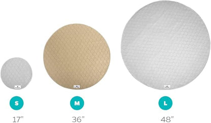 Pet Parents® Pawtect® Pads Washable Pee Pads for Dogs (2pack) of Premium Dog Pee Pads, Waterproof Puppy Pads & Reusable Dog Pads, Whelping Pads & Modern Pee Pads for Dogs (Tan/Grey, 36" Round)
