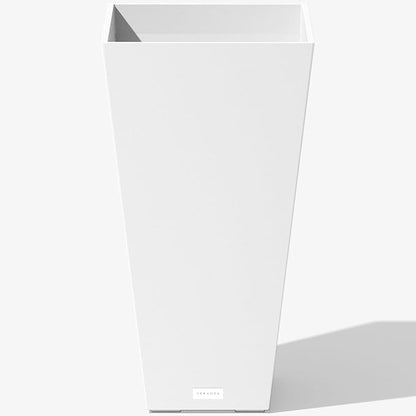 Veradek V-Resin Indoor/Outdoor Taper Planter (26 inch, White)