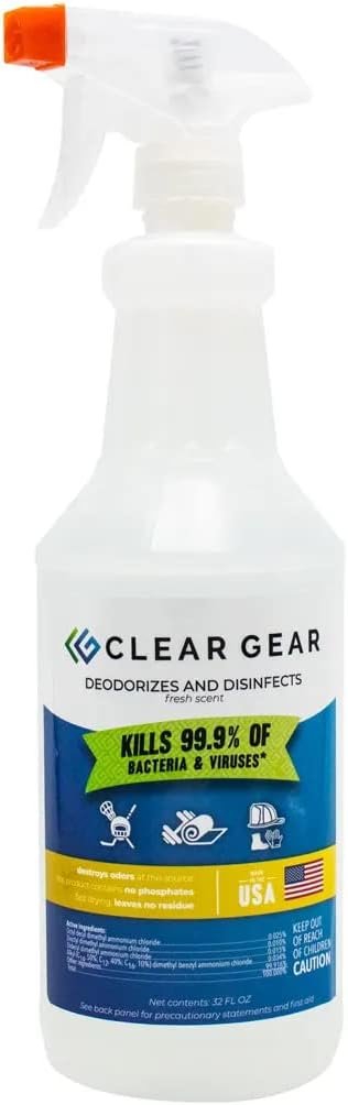 Clear Gear Disinfectant Cleaner, and Deodorizer