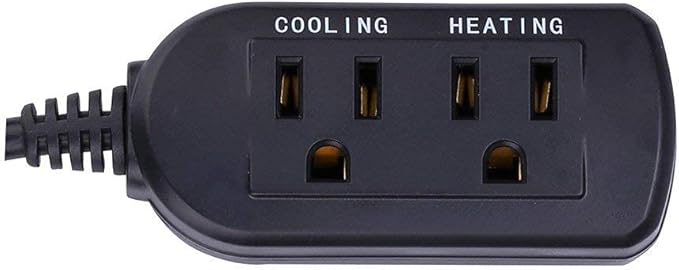 Digital Temperature Controller 2-Stage Thermostat Outlet Heating & Cooling Mode