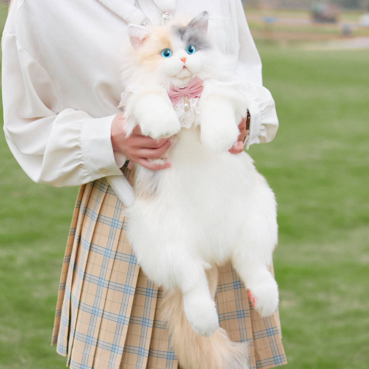 Fairy Light Calico Cat Backpack –Handmade Glowing Plush Gift