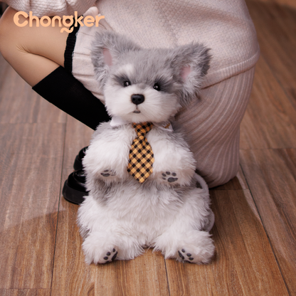 Schnauzer Backpack – Plush Dog Bag for Puppy Lovers & Kids