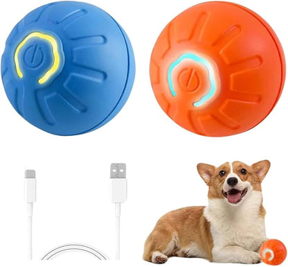 2PCS Shaky Ball for Dogs, Shaky Ball Toy for Dogs, Vibrating Dog Ball, Vibrating Ball for Dogs, Shaky Ball Moving Dog Toy, Automatic Moving Dog Toy Ball, Suitable for All Dogs (Orange+Blue)