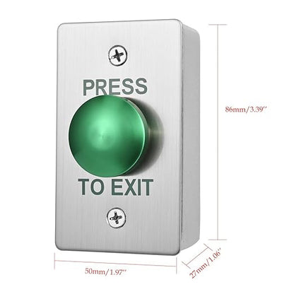 Push to Exit Button for Door Access Control Big Press Button Waterproof