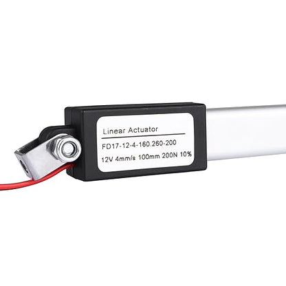NORJIN Mini Electric Linear Actuator 12V, Speed 4mm/s, w/Mounting Brackets