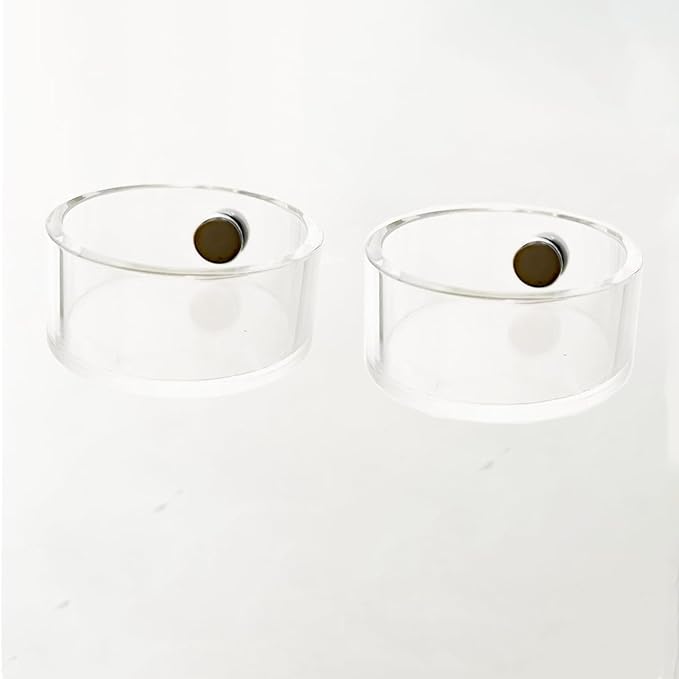 2Pcs Small Jumping Spider Feeding Dish, Magnetic Tiny Food Dishes Water Dish for Jumping Spider, Tarantula and Other Small Pets,35mm