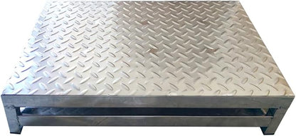 One Step Stool Platform, Stainless Steel Outdoor Steps, Step Platform, Porch Step, for Bed, Stair, Bathroom, Kitchen, Garden (25'' L X 16'' W X 3.5'' H)