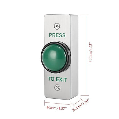 Push to Exit Button for Door Access Control Big Press Button IP68 Waterproof
