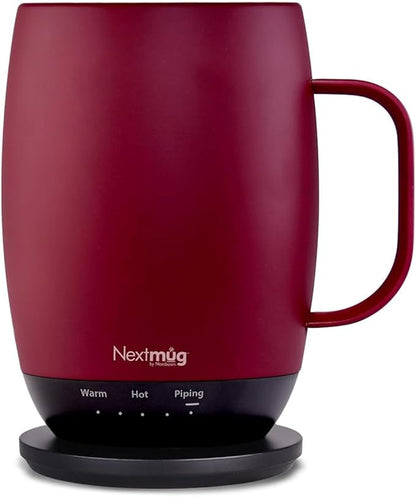 Nextmug Plus Temperature-Controlled, Self-Heating Mug – No App, Long-Lasting