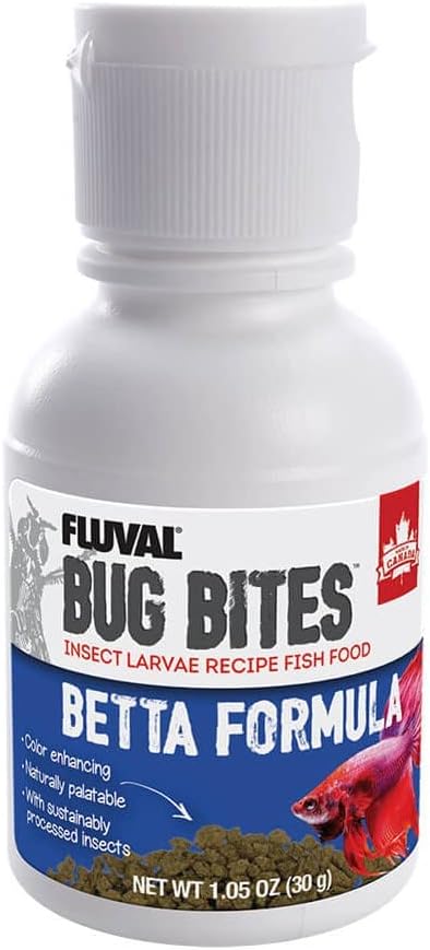 Fluval Bug Bites Betta Fish Food, Granules for Small to Medium Sized Fish, 1.05 Oz.