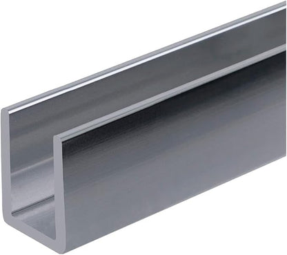 Brixwell SDCD38BS-CCP24-XCP10 Brushed Stainless 3/8" Fixed Panel Shower Door