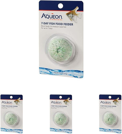 Aqueon 7 Day Vacation Feeder Slow- Release Fish Food for Tropical Fish - 4 Pack