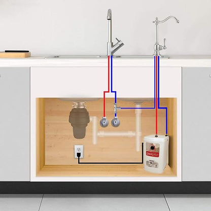 Westbrass A272HFP-12 Develosah 2-Handle Hot and Cold Water Dispenser