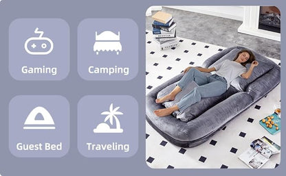 Stylish Grey Floor Lounge Chair - Versatile Folding Sofa with 5 Adjustable Positions for Comfort & Relaxation!