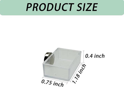 2 PCS Jumping Spider Feeding Dish, Tiny Food Dishes Water Dish for Jumping Spider, Tarantula and Other Small Pets,Transparent