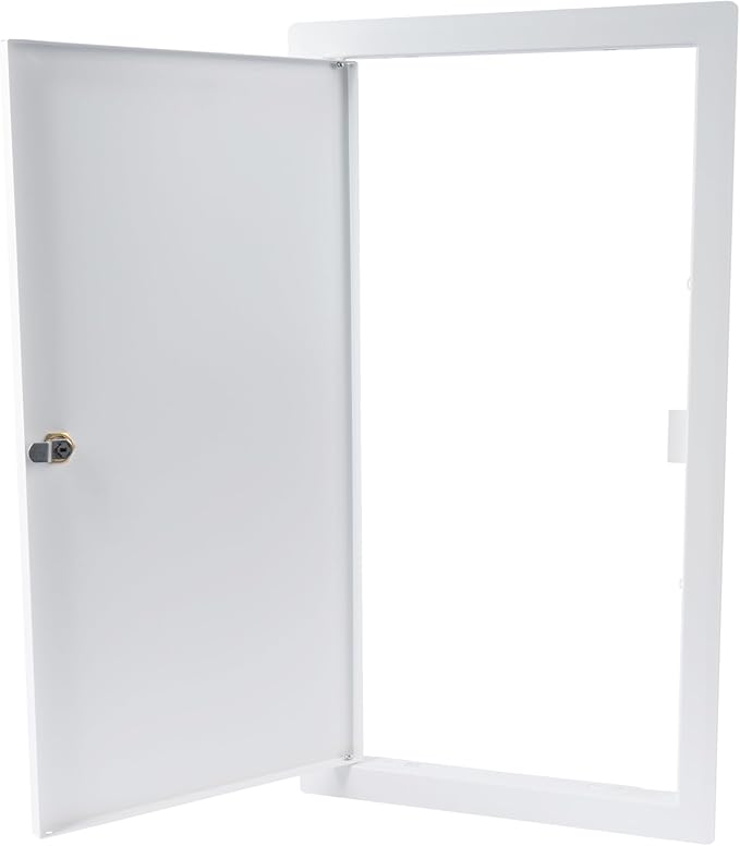 10" x 20" Lockable White Metal Access Panel. Service Shaft Door Panel
