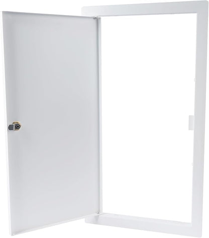 10" x 20" Lockable White Metal Access Panel. Service Shaft Door Panel