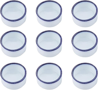 9 Pcs Spider Micro Water Bowl Tarantula Mini Ceramic Dish for Tarantula Spider Millipede Tiny Bugs (Small Size: 0.86" D, 0.43" H)