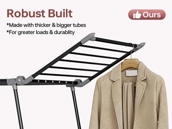 APEXCHASER Clothes Drying Rack Foldable, Large Drying Rack