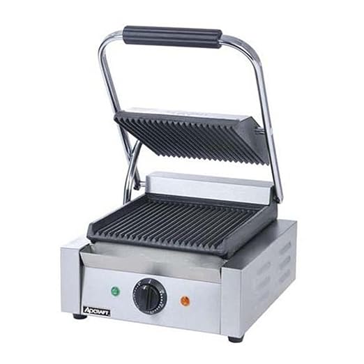 Adcraft SG-811 Grooved Electric Sandwich Grill, Panini Press