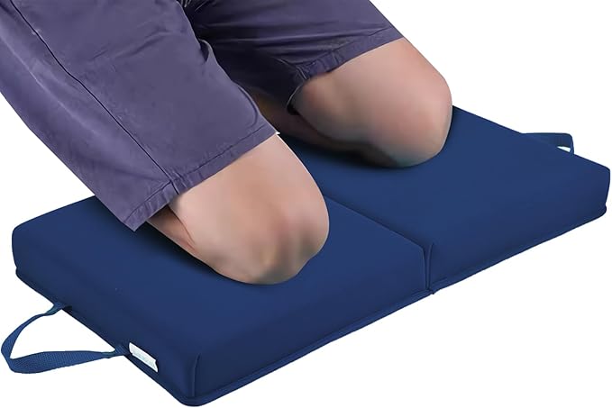 OFiSEXPT Gardening Knee Pads, Large Knee Pads for Gardening, Kneeler Pad, Thick Garden Knee Pad,Repairing-Floor Knees Mat for Prayer, Fitness, Yoga, Gym & Pilates(Blue)