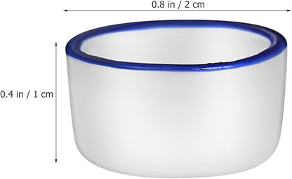 SHINEOFI 12pcs Small Ceramic Water Basins Reptile Tank Bowls Scorpion and Spider Drinking Containers Terrarium Feeding Bowls for Crawling Pets