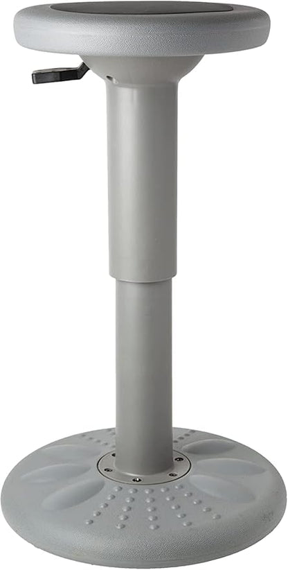Studico ActiveChairs Adjustable Wobble Stool, Flexible Classroom Seating, Improves Focus, Posture & Helps ADHD/ADD, Sensory Chair, Active Desk Chairs, Adjusts from 16.65" to 23.75", Ages 13-18, Grey