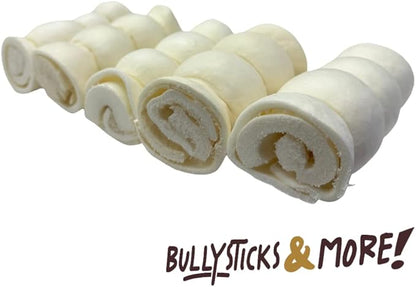 BULLYSTICKS & MORE 6 Inch Beef Cheek Rolls for Dogs (Extra Thick - 8 Count) - Beef Cheek Bones for Dogs - Dog Parents Choice - Premium No Hide Rolls