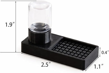 Jumping Spider Water Dispenser Jumping Spider Enclosure Accessories Suitable for Tarantulas, Praying Mantises,and Other Small Animal Enclosure Accessories (Black)