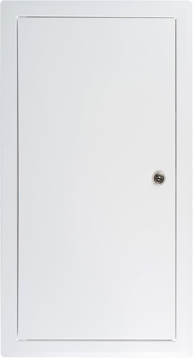 10" x 20" Lockable White Metal Access Panel. Service Shaft Door Panel