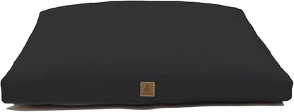 FelizMax Zabuton Meditation Mat (36"×28"×3") Luxurious Meditation Cushion for Kneeling Sitting Large Floor Pillow Zafu/Bench-Washable Cotton Cover 100% Organic Cotton Filling (Black)
